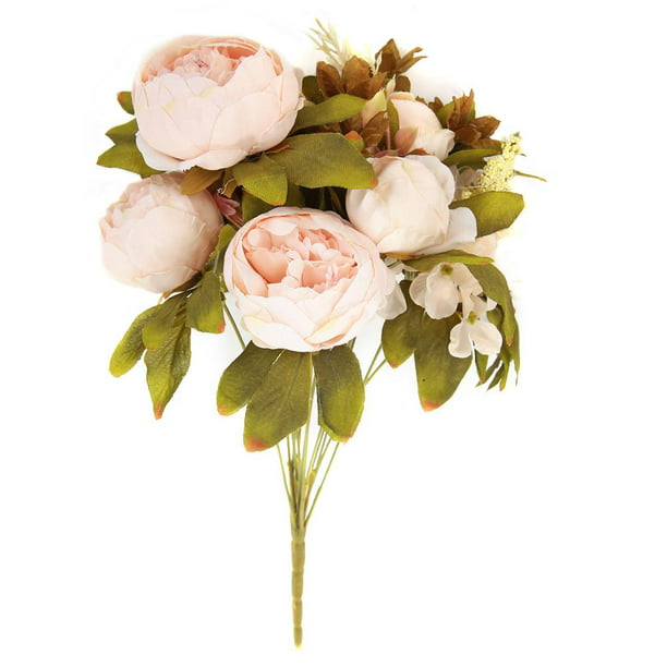 Fake Silk Hydrangea Peony Flower Wedding Bouquet Home Decor Photography Prop